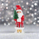Snowy Forest Red Coat Santa