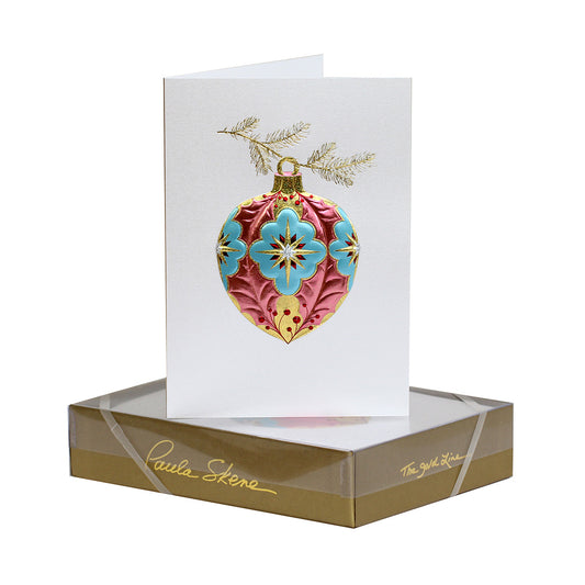 Paula Skene Holly Ornament Note Cards, Set of 8