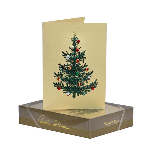 Paula Skene Tree with Ornaments Note Cards, Set of 8