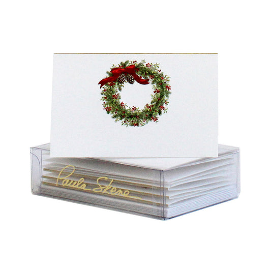 Paula Skene Wreath with Berries Mini Note Cards, Set of 6