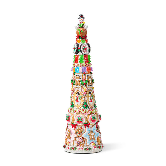 Candy Tree with Snowman Topper