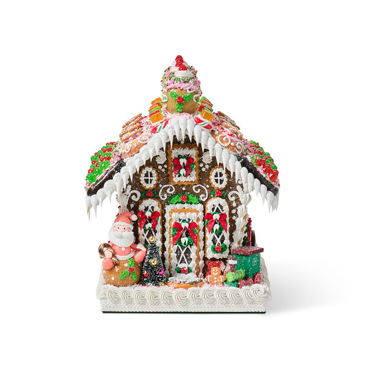 Large Gingerbread House with Train