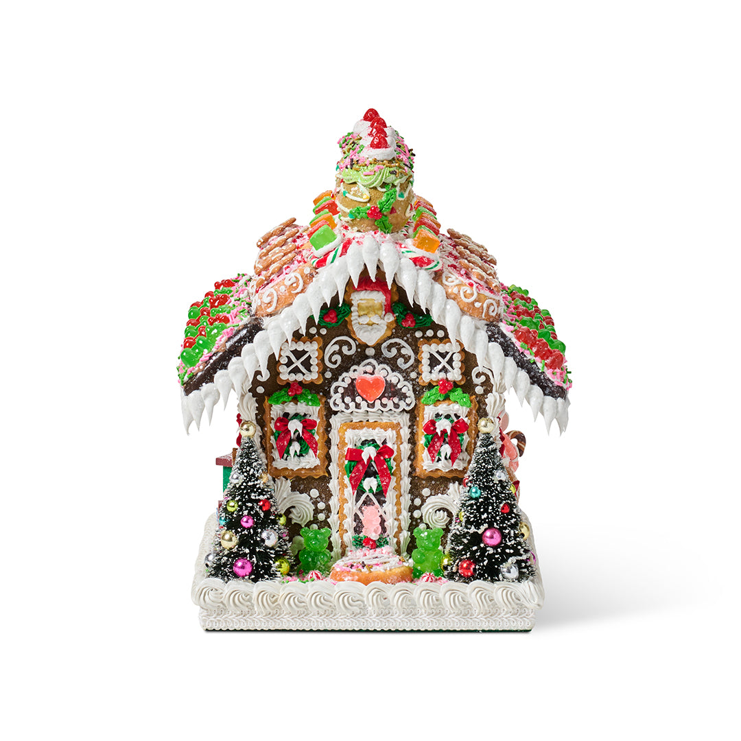 Large Gingerbread House with Train