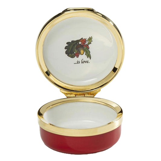 Winter Squirrel Enamel Box