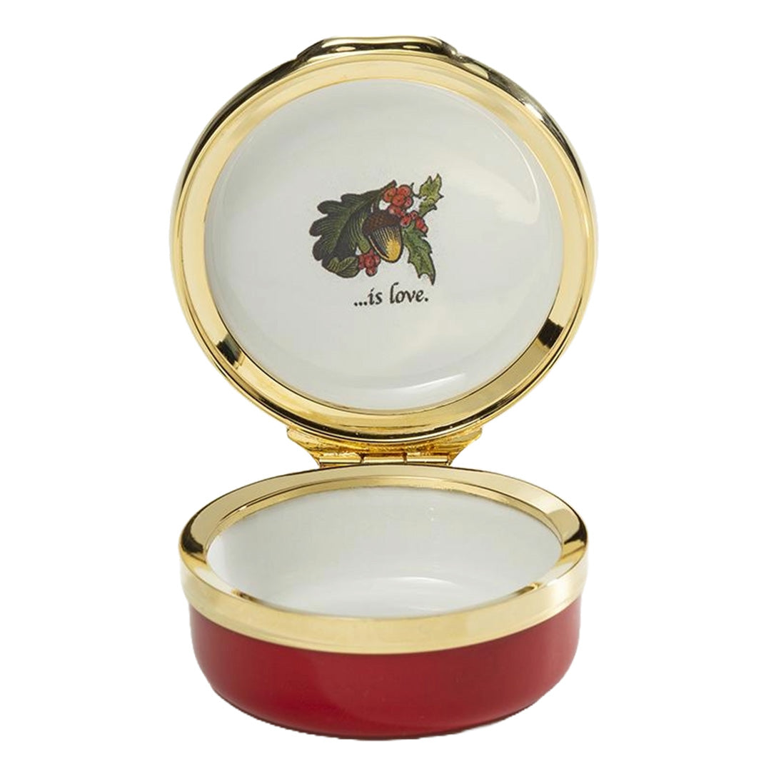 Winter Squirrel Enamel Box