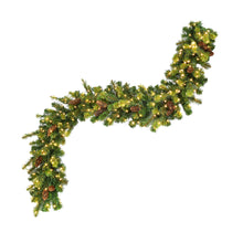 Pre-Lit Winter Village Mixed Pine Garland, 6'