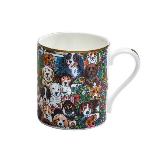 Halcyon Days Dogs Leave Paw Prints Mugs, Set of 2