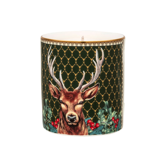 Halcyon Days Antler Trellis Green Candle