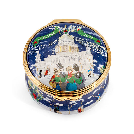 Halcyon Days 2024 Annual Christmas Carolers Enamel Box