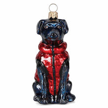 Black Lab in Puffer Coat Ornament