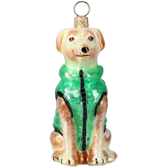 Yellow Lab in Puffer Coat Ornament