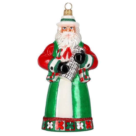 Italy Santa with Tower of Pisa Ornament