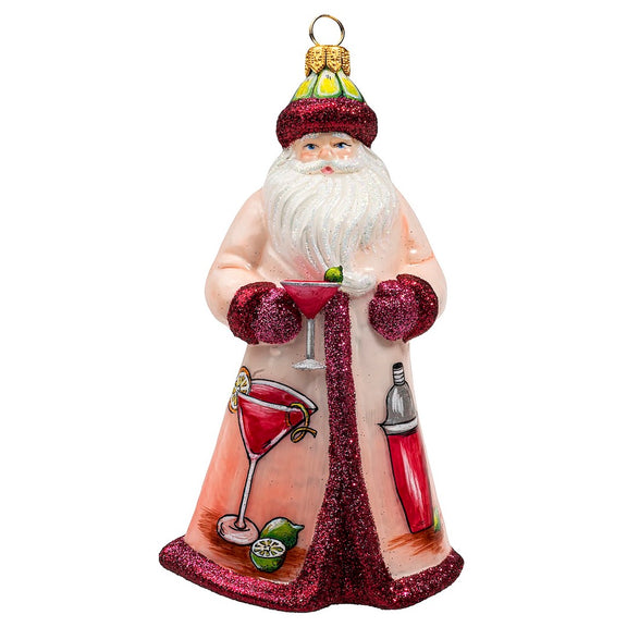 Cosmopolitan Santa Ornament