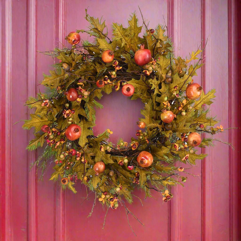 Hartford Oak Leaf & Pomegranate Wreath