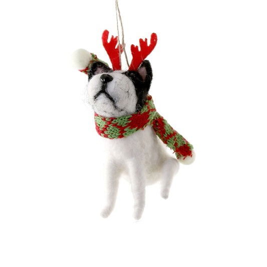 Cody Foster Antler Hat Felt Dog Ornament