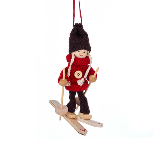 Skier in Red Sweater Ornament