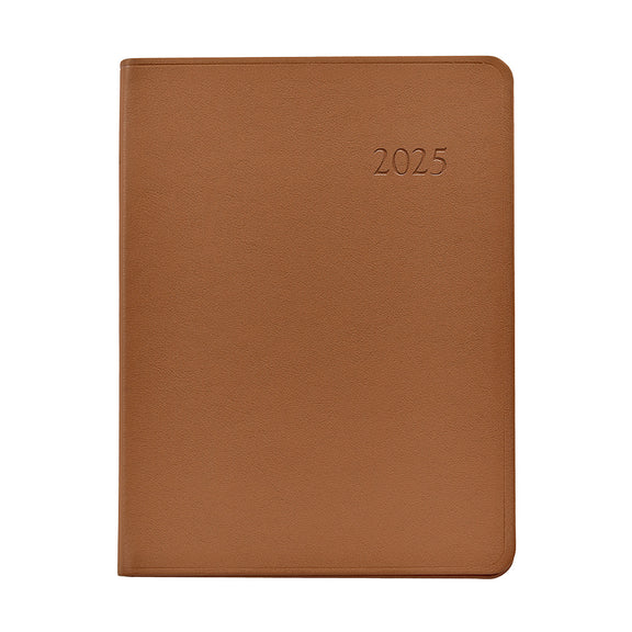 2025 Desk Diary, British Tan