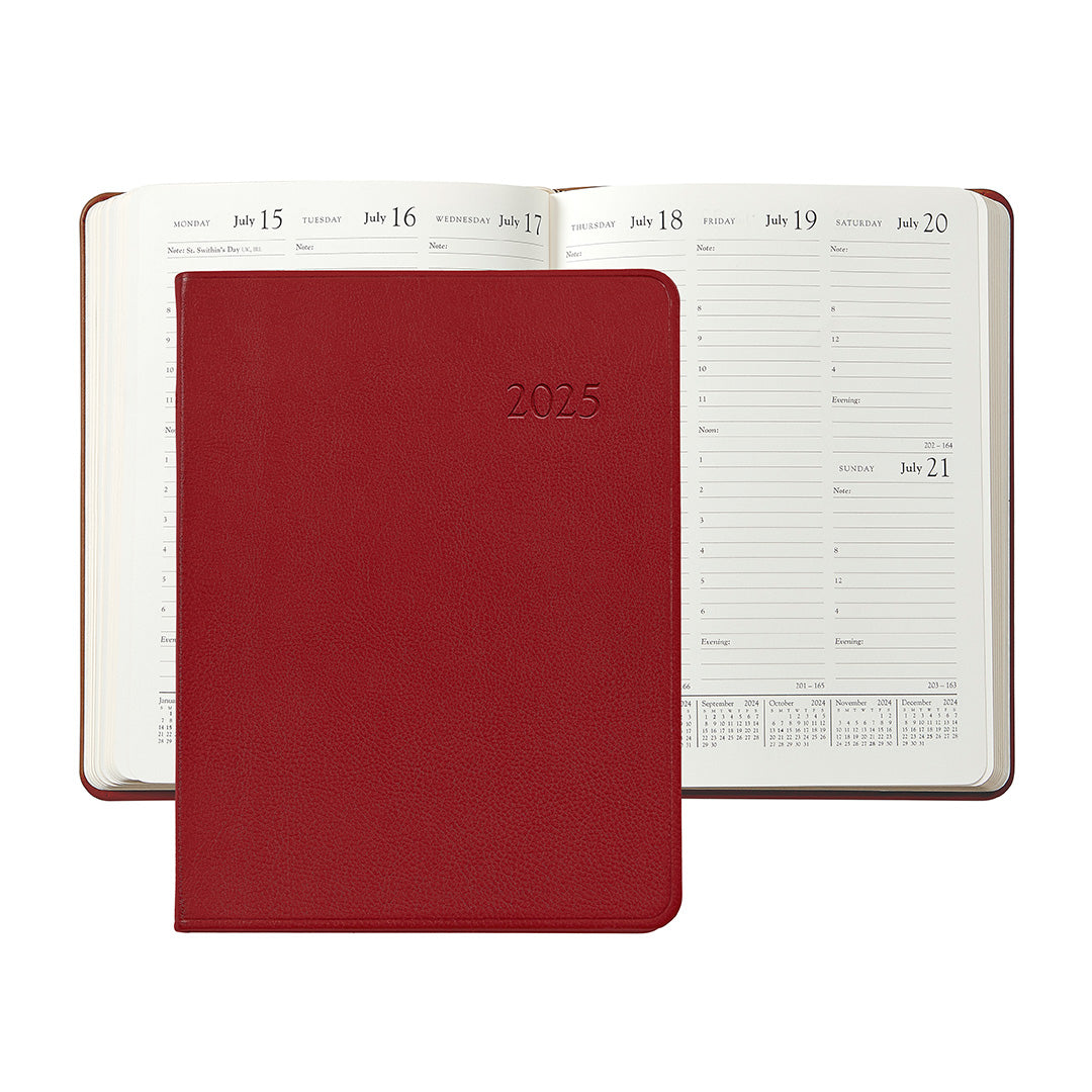 2025 Desk Diary, Red