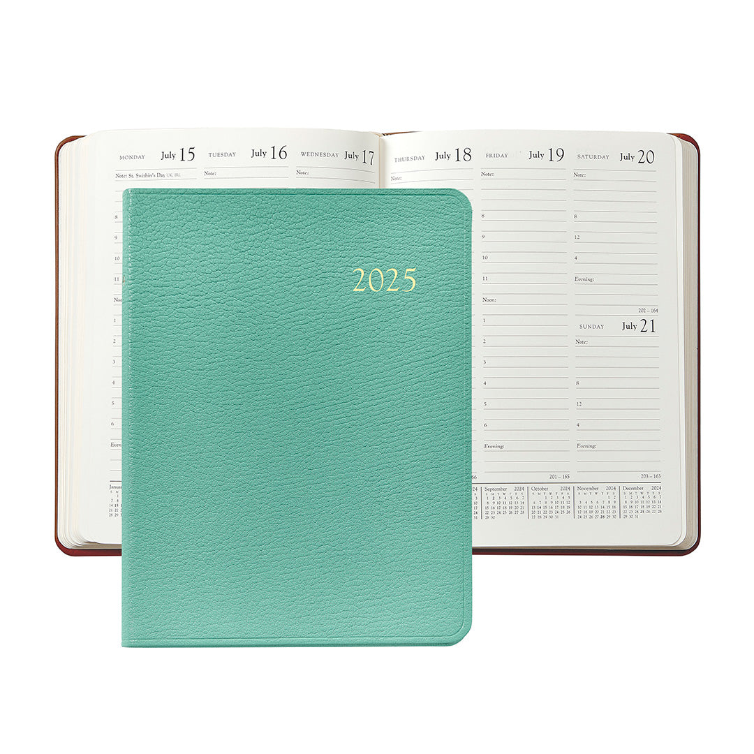 2025 Desk Diary, Robins Egg Blue