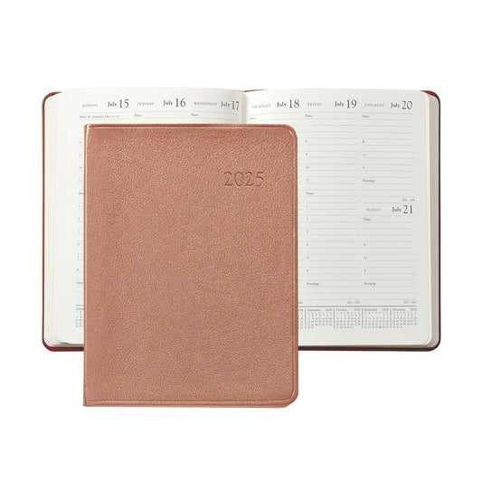 2025 Desk Diary, Rose Gold