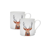 Halcyon Days Woodland Stag Mugs, Set of 2