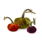 Fall Velvet Pumpkins, Set of 3