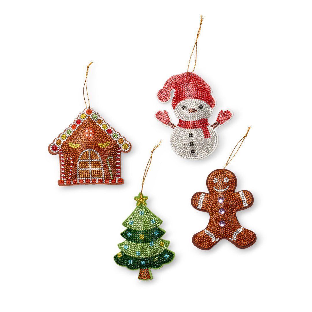 Sparkle Ornaments, Set of 4