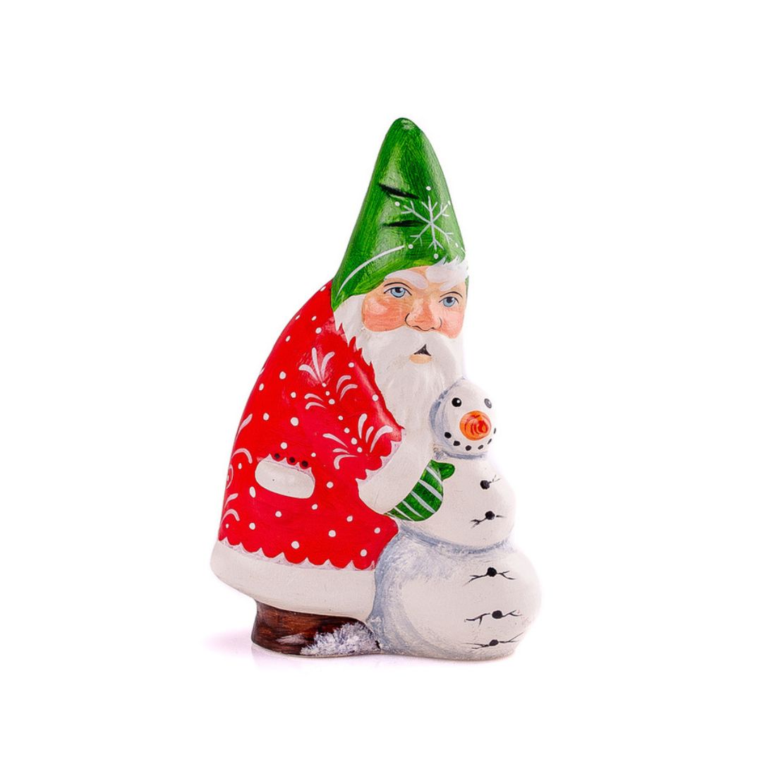 Vaillancourt Santa Building Snowman