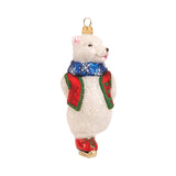 Skating Polar Bear Ornament
