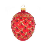 Red Fish Scale Egg Ornament