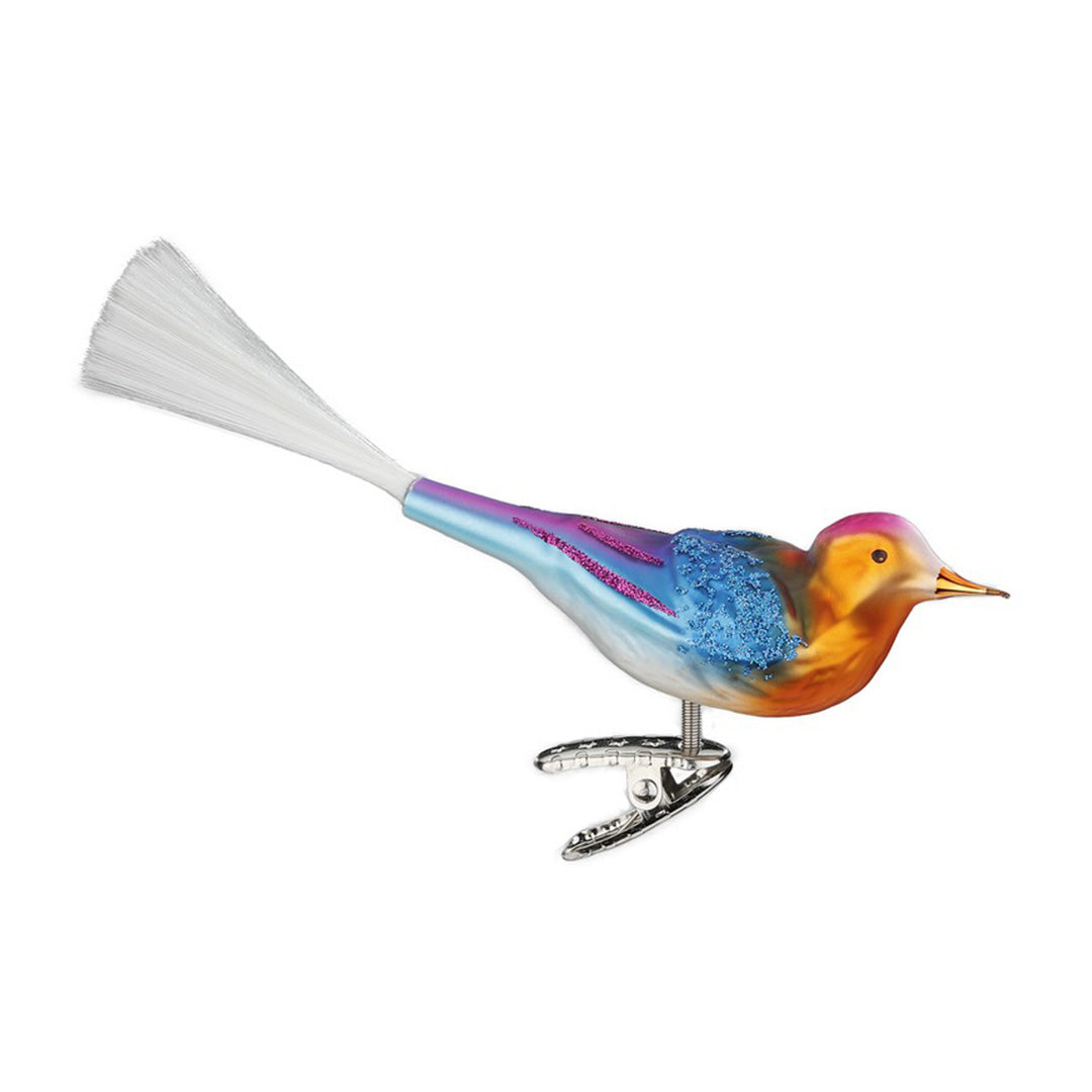Blue & Orange Bird Clip-On Ornament
