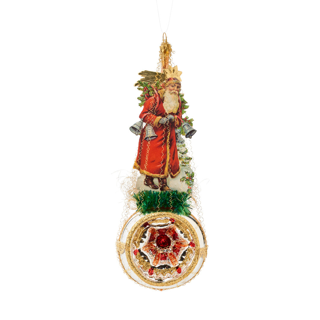 Vintage Postcard Santa Ornament