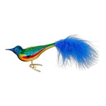 Blue Feathered Bird Clip-On Ornament