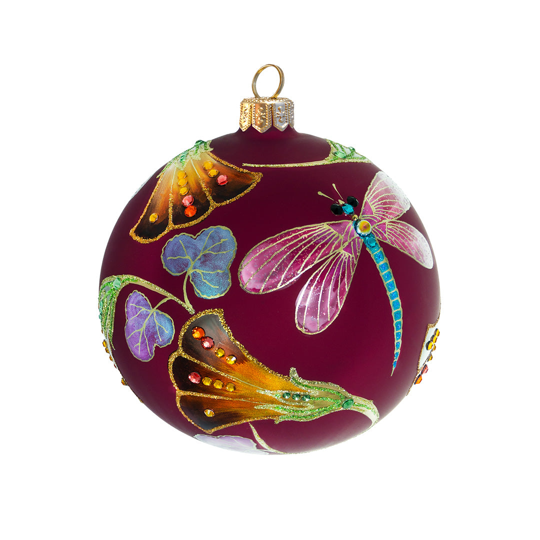 Garden Burgundy Ball Ornament