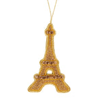 Eiffel Tower Embroidered Ornament