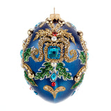Jeweled Blue Egg Ornament