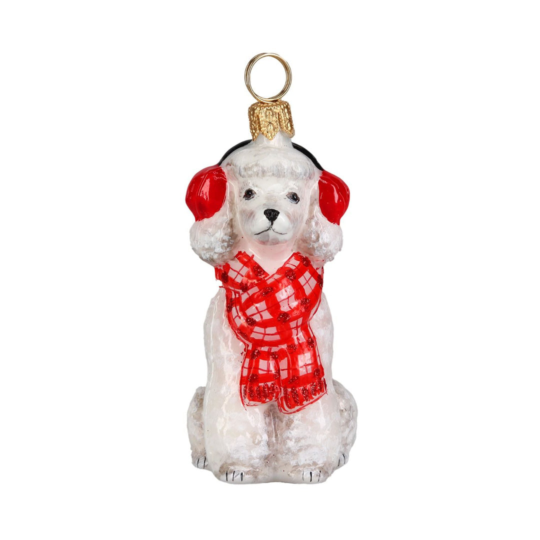 Winter Poodle Ornament