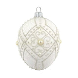 Jeweled White Egg Ornament