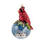 Cardinal with Winter Scene Ornament