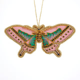 Pink & Green Butterfly Ornament