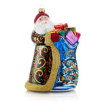 Santa with Tree Scene Ornament