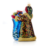 Santa with Tree Scene Ornament