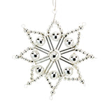 Beaded Silver Star Ornament