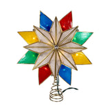 Pre-Lit Multicolor Capiz Shell Star Tree Topper