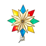 Pre-Lit Multicolor Capiz Shell Star Tree Topper