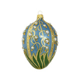 Lilies of the Valley Blue Egg Ornament