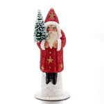 Ino Schaller Red Coat with Gold Stars Santa