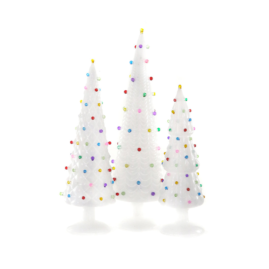 Cody Foster Winter White Holiday Trees, Set of 3
