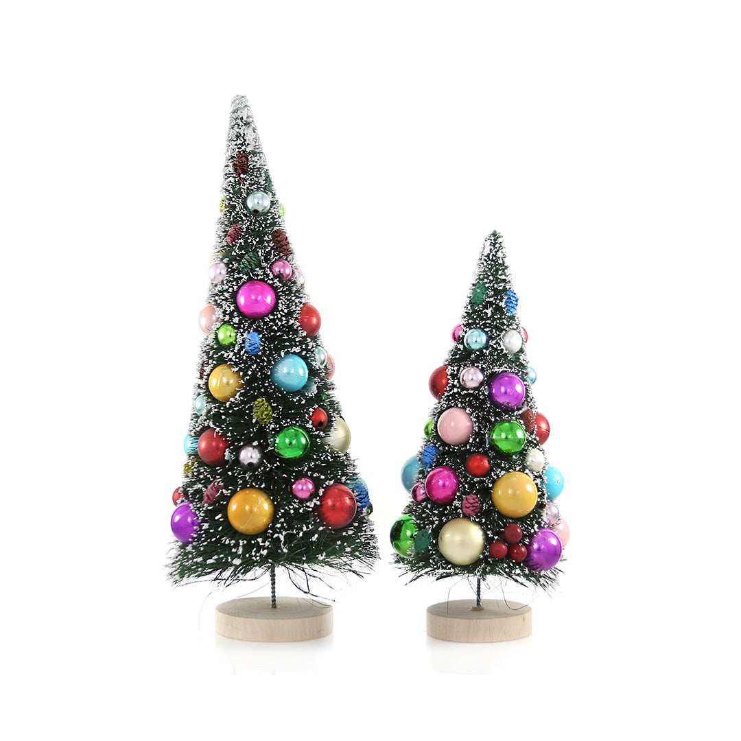 Cody Foster Holiday Bottlebrush Trees, Set of 2
