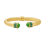 Halcyon Days Minoan Hinged Torque, Emerald Green